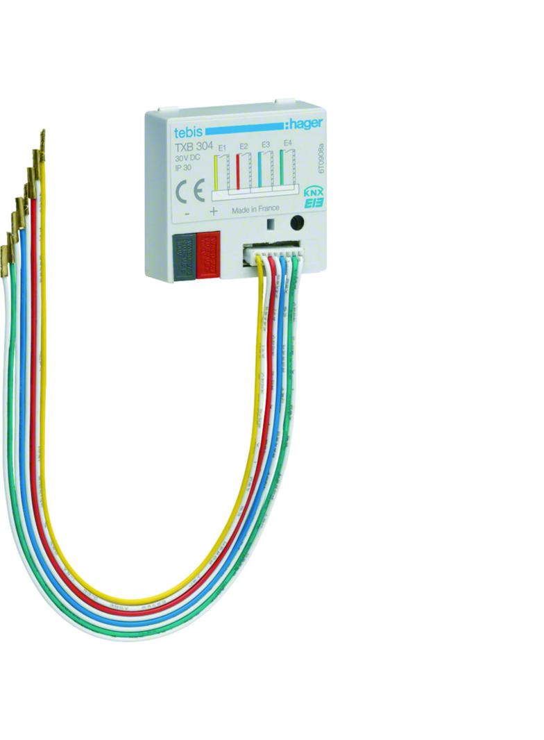 KNX e/s Wejście przyciskowe 4-krotne podtynkowe TXB304 HAGER