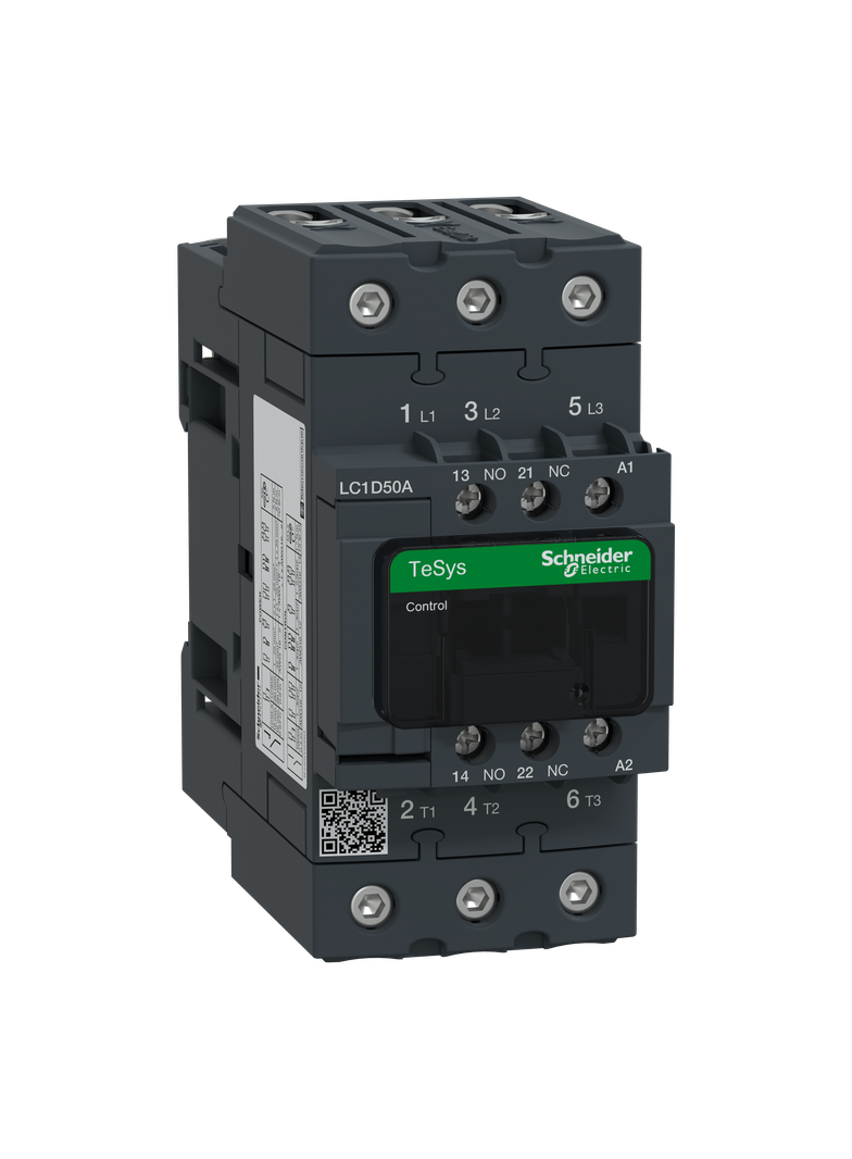 Stycznik mocy I= 50A AC-3, styki pom. 1NC+1NO, nap. cewki 120 V AC LC1D50AG7 Schneider