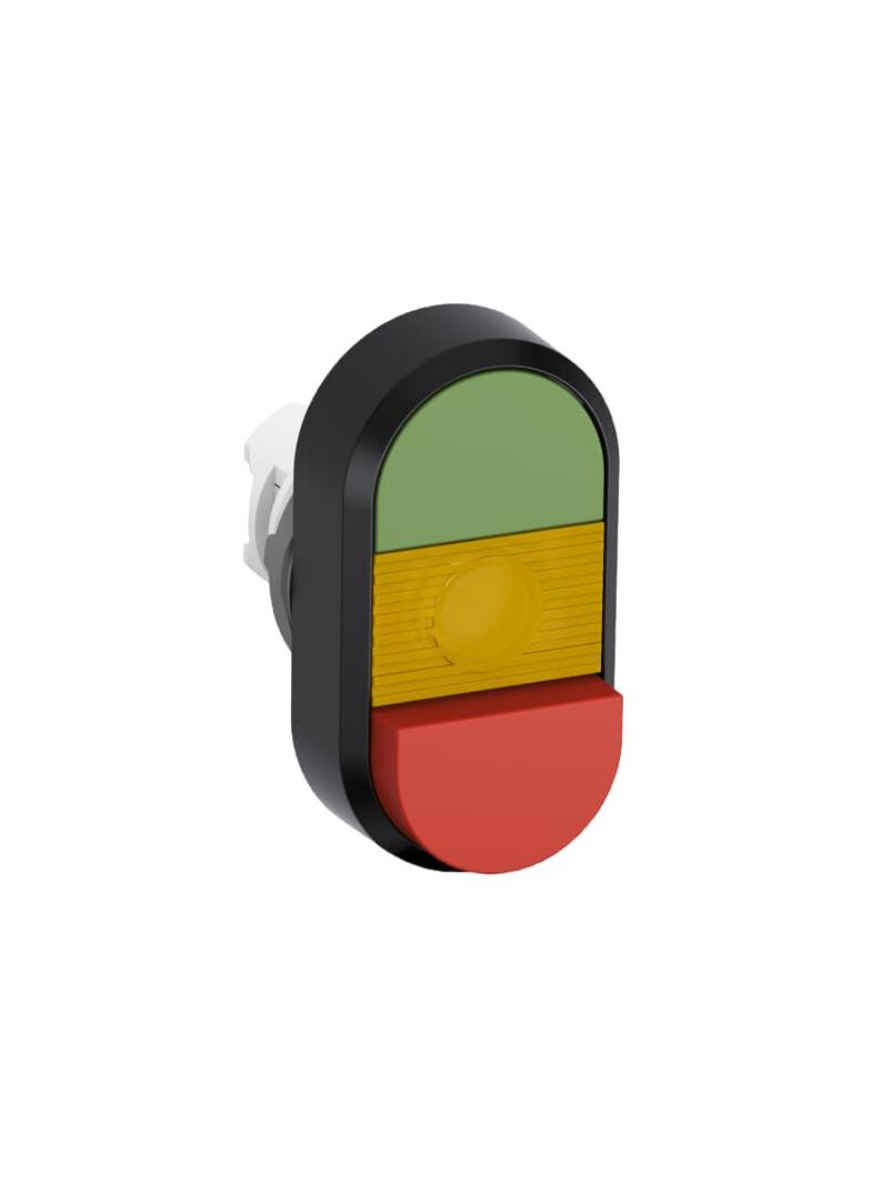 Przycisk podwójny bez tekstu żółte pole podświetlany MPD12-11Y