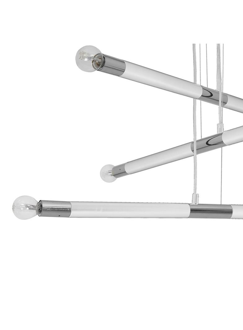Milagro lampa wisząca Bastone 6xE14 biała/chrom MLP6568
