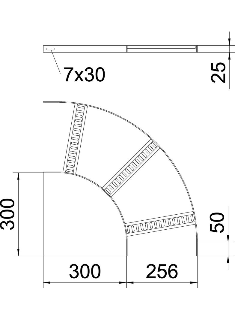 SLB 90 42 250ALU Łuk 90°