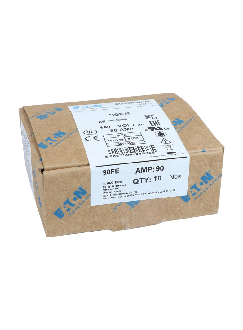 90A 690V IEC AC BS88 HIGH SPEED FUSE Wkładka szybka 90A AC 690V DC 500V BS88 19x77 mm aR, 90FE EATON
