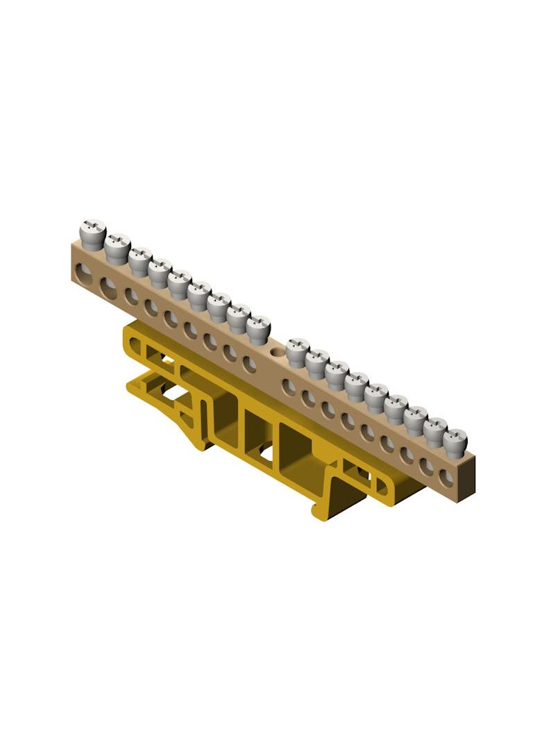 Listwa zaciskowa 18-torowa do montażu na listwie TH35