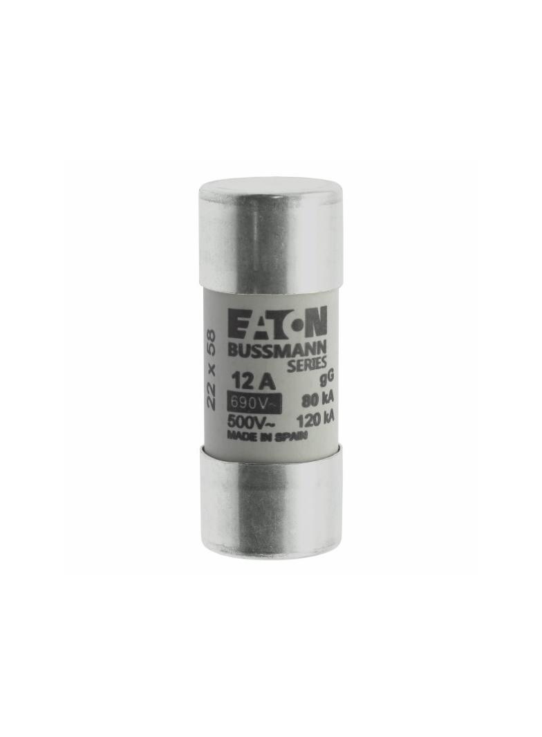 CYLINDRICAL FUSE 22 x 58 12A GG 690V AC Wkładka cylindryczna 22 x 58mm 12A GG 690V AC C22G12 EATON