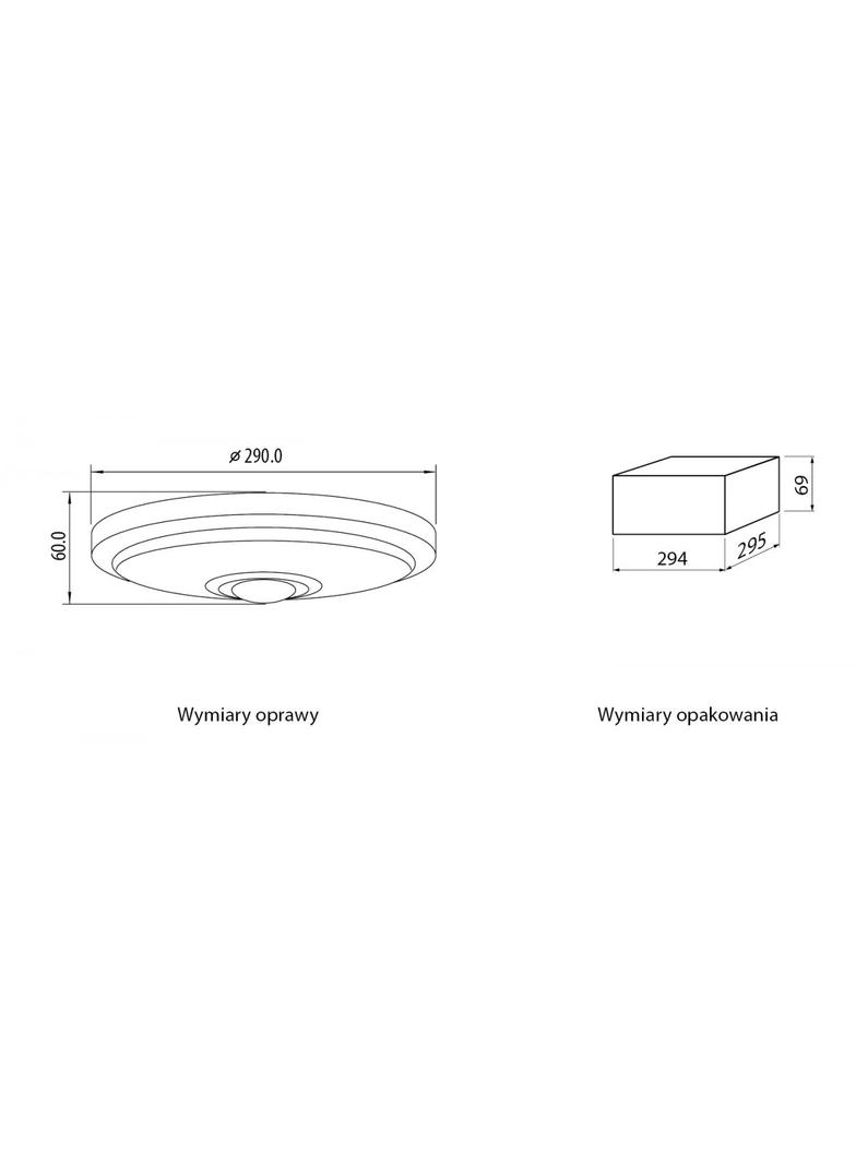 PLAFONIERA ITALIA LED Z CZUJNIKIEM RUCHU, 12 W, 900lm, IP20,  AC220-240V, 50/60Hz, KĄT ŚWIECENIA 360