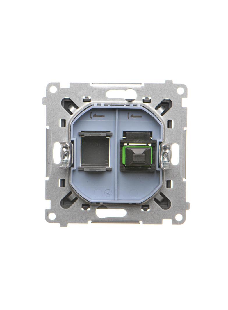 Simon 55 Gniazdo światłowodowe / optyczne pojedyncze SC/APC Grafitowy mat