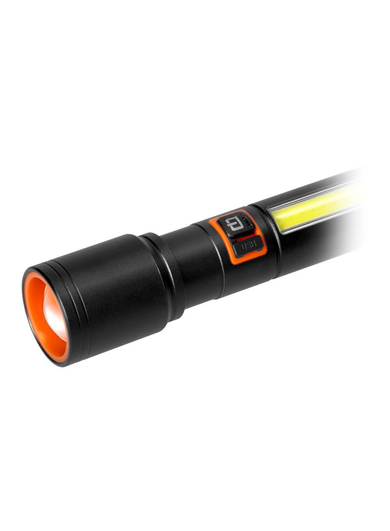 Latarka LED, 270/105lm, 1200mAh, przecinak do pasów, młotek bezpieczeństwa