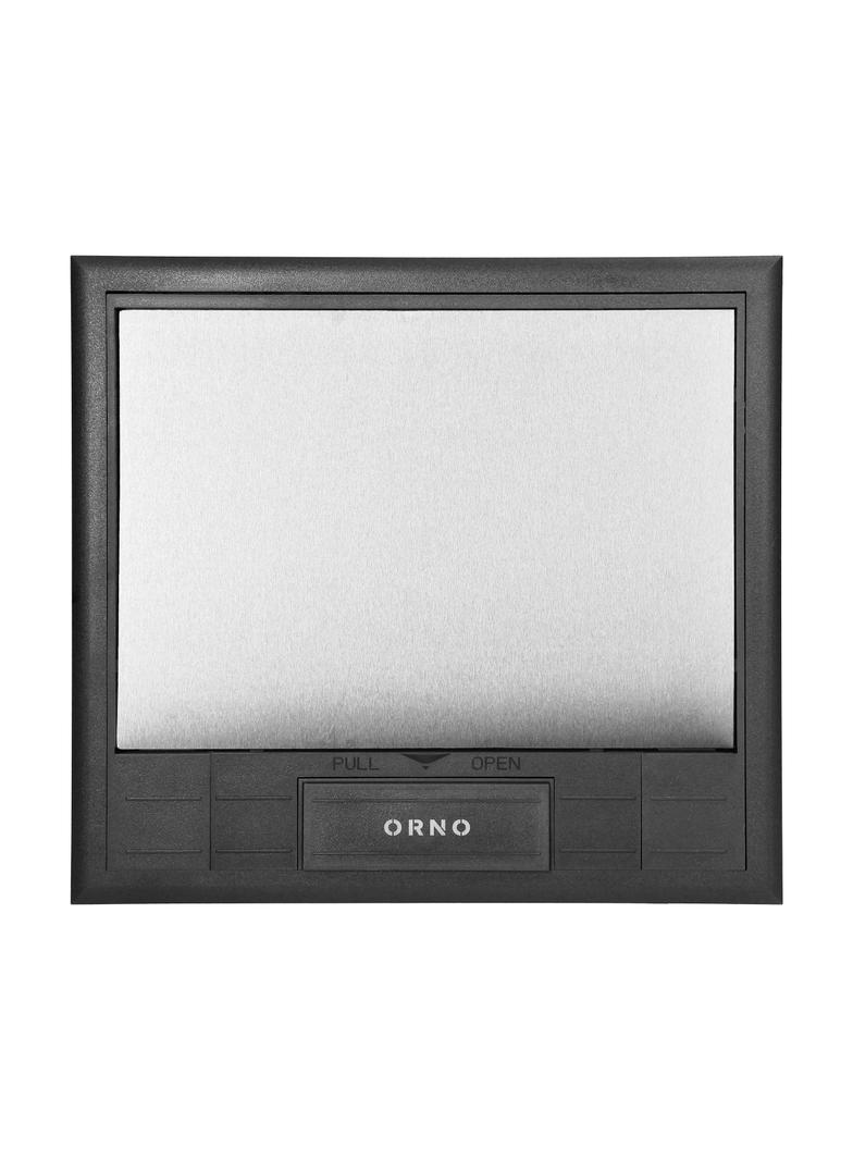 Puszka podłogowa na gniazda modułowe 6 x 45x45mm lub 12 x 22,5x45mm, pokrywa: stal nierdzewna, czarn