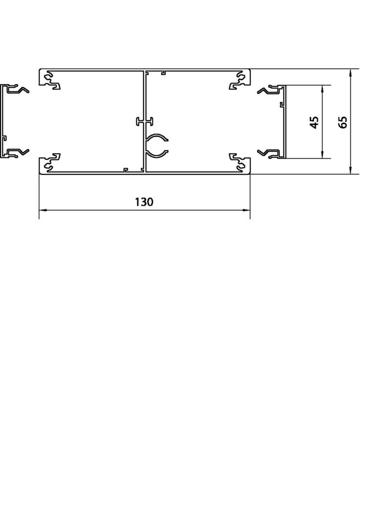 tehalit.DB Minikolumna dwustronna 45 wys. 650mm alu