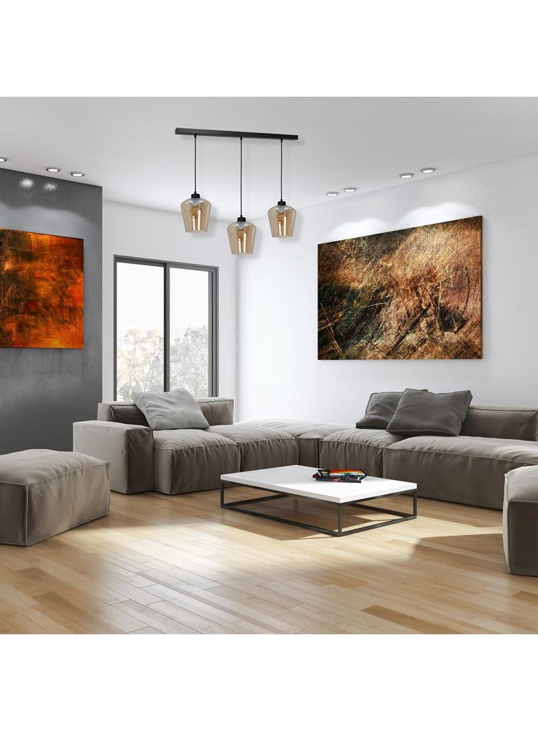 Milagro lampa wisząca Santiago Amber 3xE27 czarna MLP6610