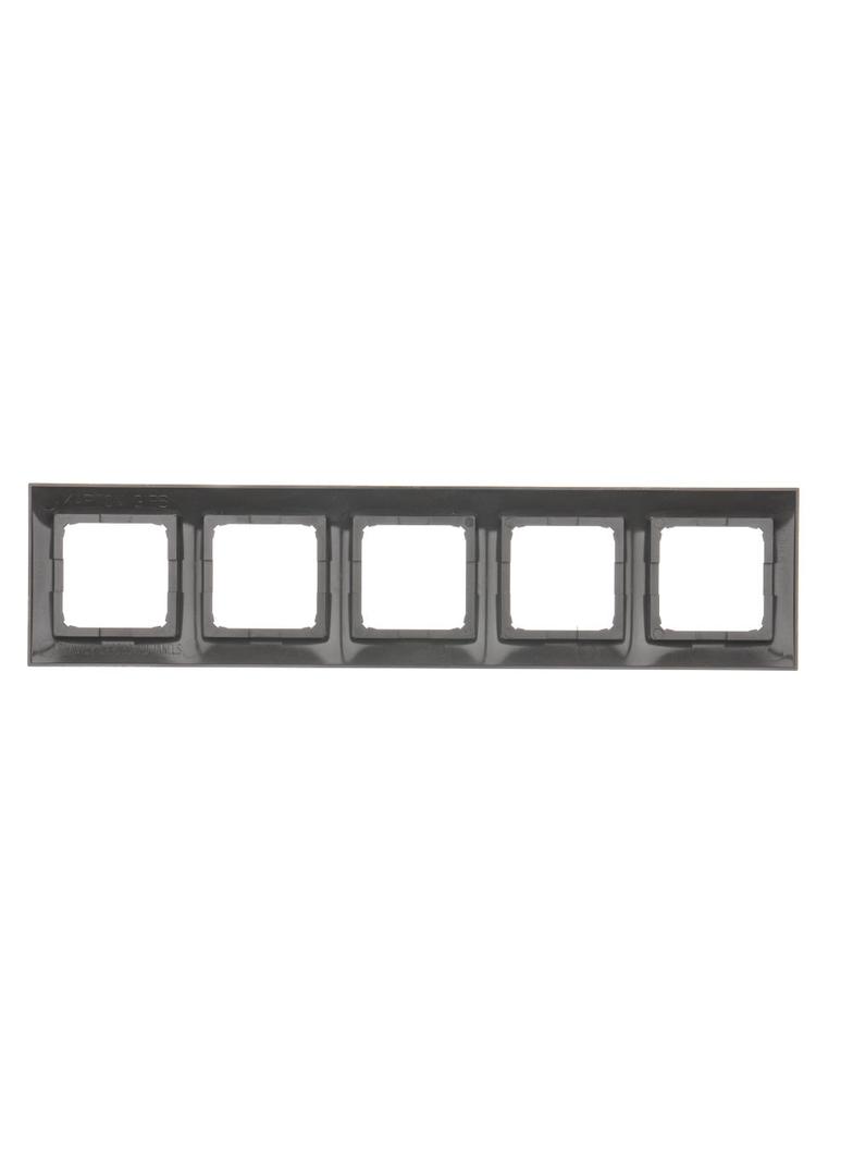 Simon 54 Premium Ramka 5-krotna PREMIUM do puszek karton-gips IP20 / IP44 antracyt DRK5/48 KONTAKT