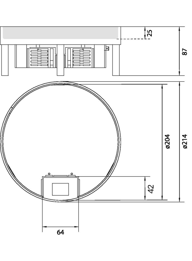 tehalit.VE-EE Pokrywa uchylna IP30 5kN EKR06 fi215 25mm stal nierdzewna