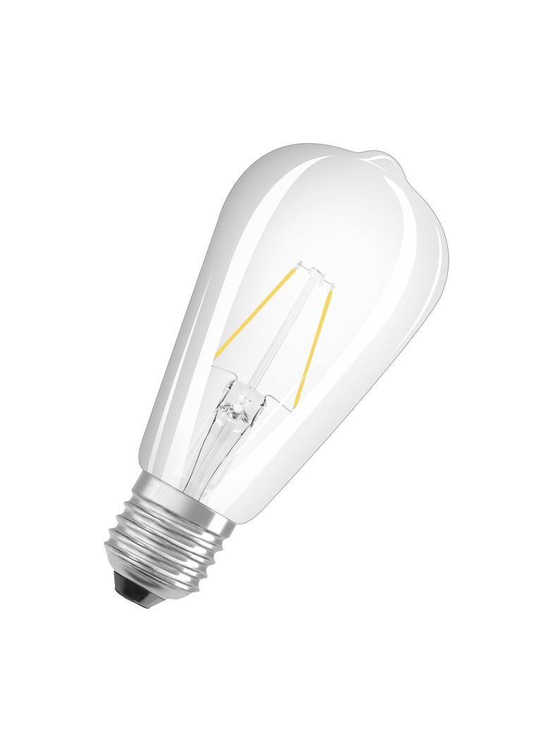 Lampa LED, klasyczny kształt bańki Edison 3W 827 230V szkło przezroczyste E27