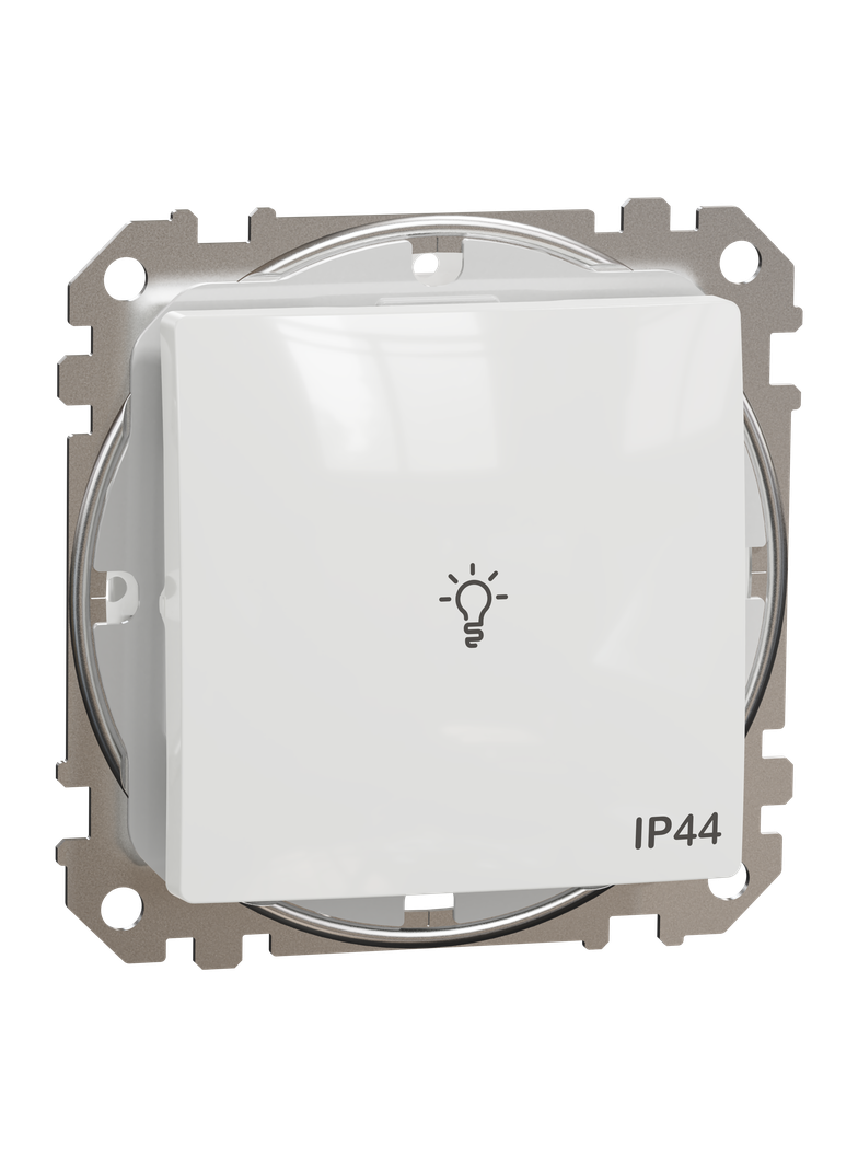Sedna Design & Elements, przycisk światło IP44, biały