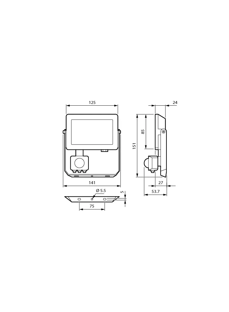 Naświetlacz LED PILA BVP008 20W 1900lm IP65 4000K barwa neutralna 20W barwa neutralna MDU PHILIPS