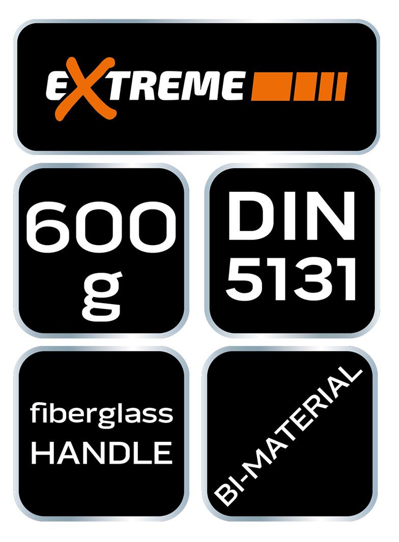 Siekiera 600g, trzonek z włókna szklanego