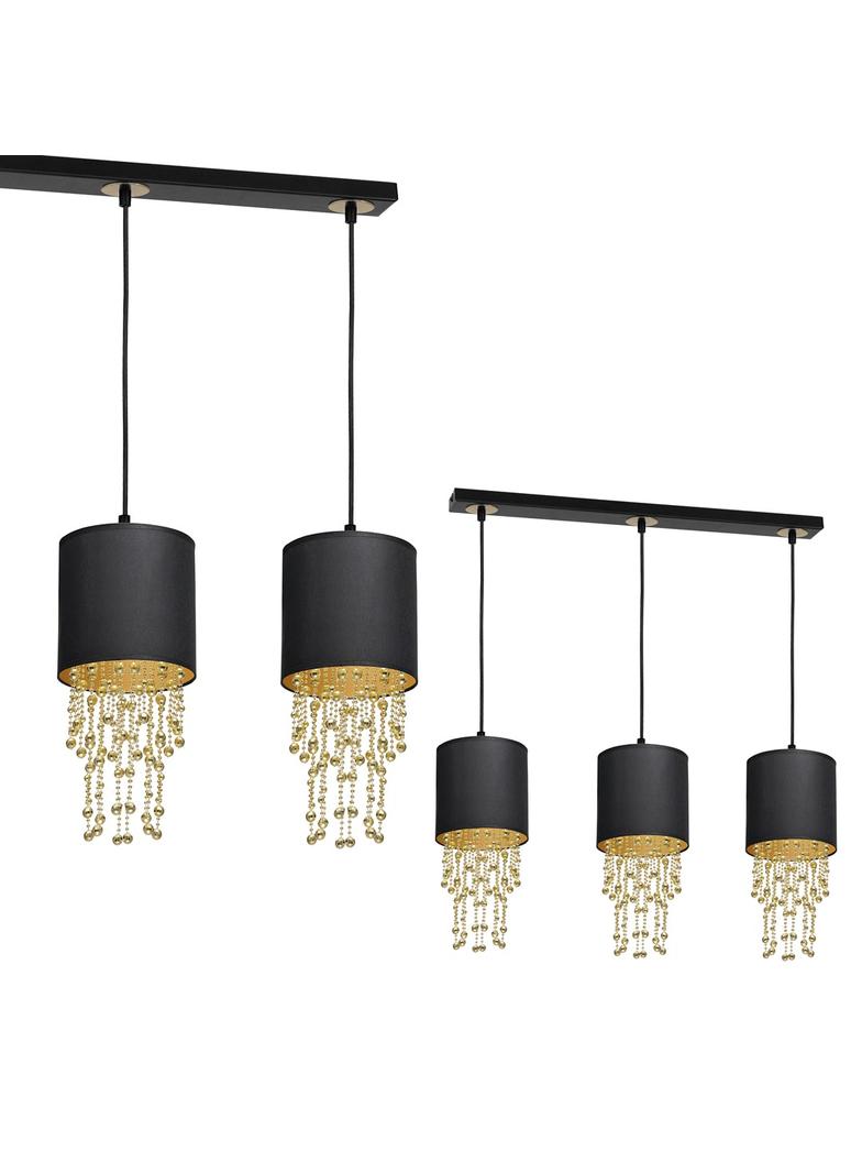 lampa wisząca Almeria 3xE27 czarno/złota MLP64400 Milagro