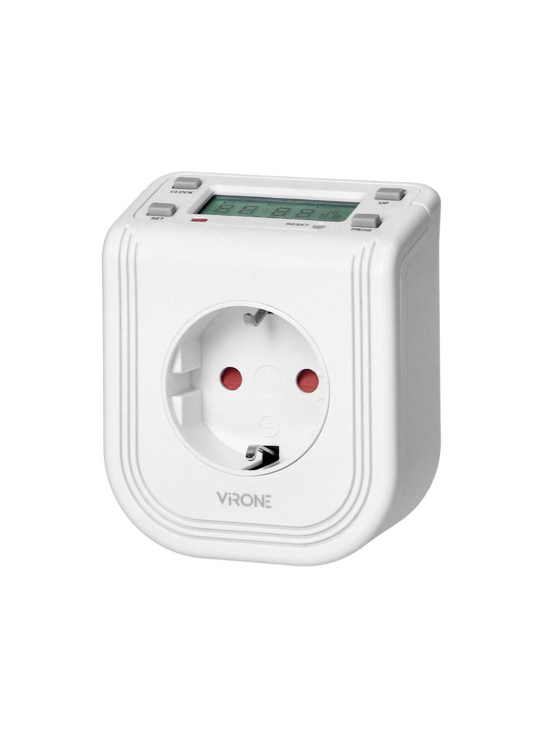 Elektroniczny programator czasowy z górnym wyświetlaczem LCD 230 VAC 3680W Schuko 16 punktów przeł D