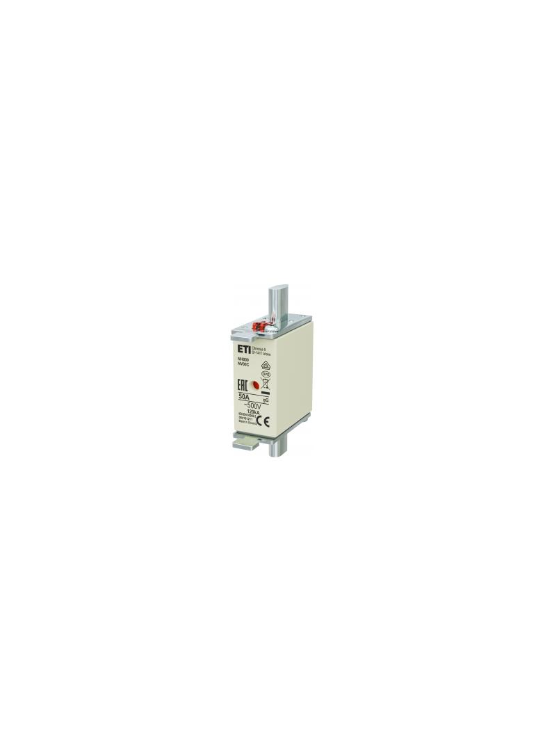 Wkładka topikowa NH zwłoczna KOMBI NH000 WT-00C gG 50A 500V 004181211 ETI