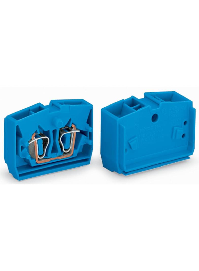 złączka końcowa 4-przewodowa 2,5 mm2 niebieska z mocowaniem śrubowym