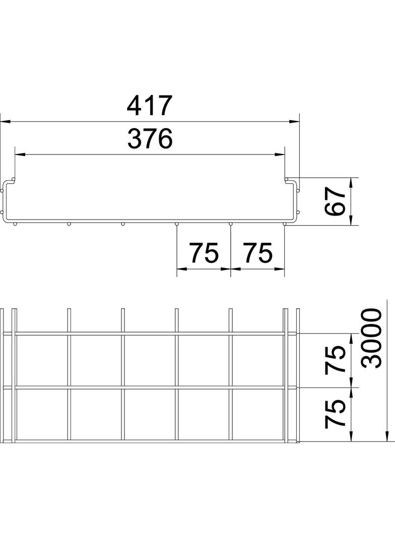KORYTKO SIATKOWE CGR 50X400MM FT