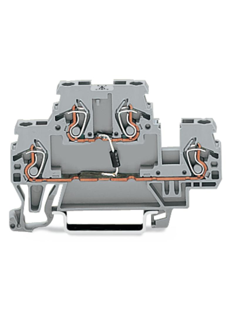 dwupiętrowa złączka diodowa 2,5 mm2 szara