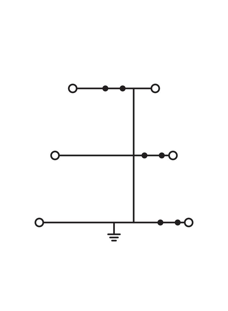 Złączka szynowa 3‑piętrowa PE 2,5mm2 żółto‑zielony 870‑557 /50szt./ WAGO