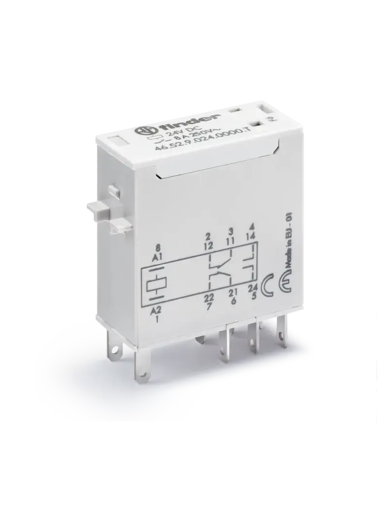 Miniaturowy przekaźnik przemysłowy 2 P; 8A; 24V DC; wykonanie trakcyjne, 46.52.9.024.5000T