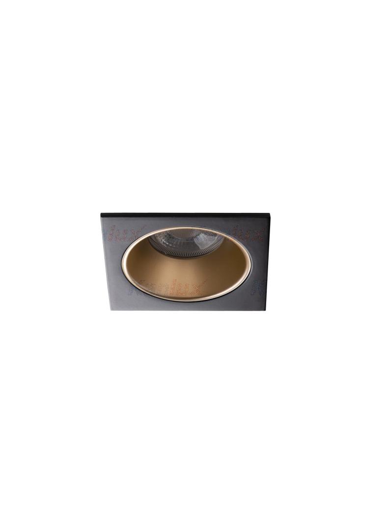GLOZO DSL G/B Oczko sufitowe GLOZO DSL G/B kwadratowy stop aluminium kolor złoty / czarny 1XGx5,3/GU 36216 KANLUX