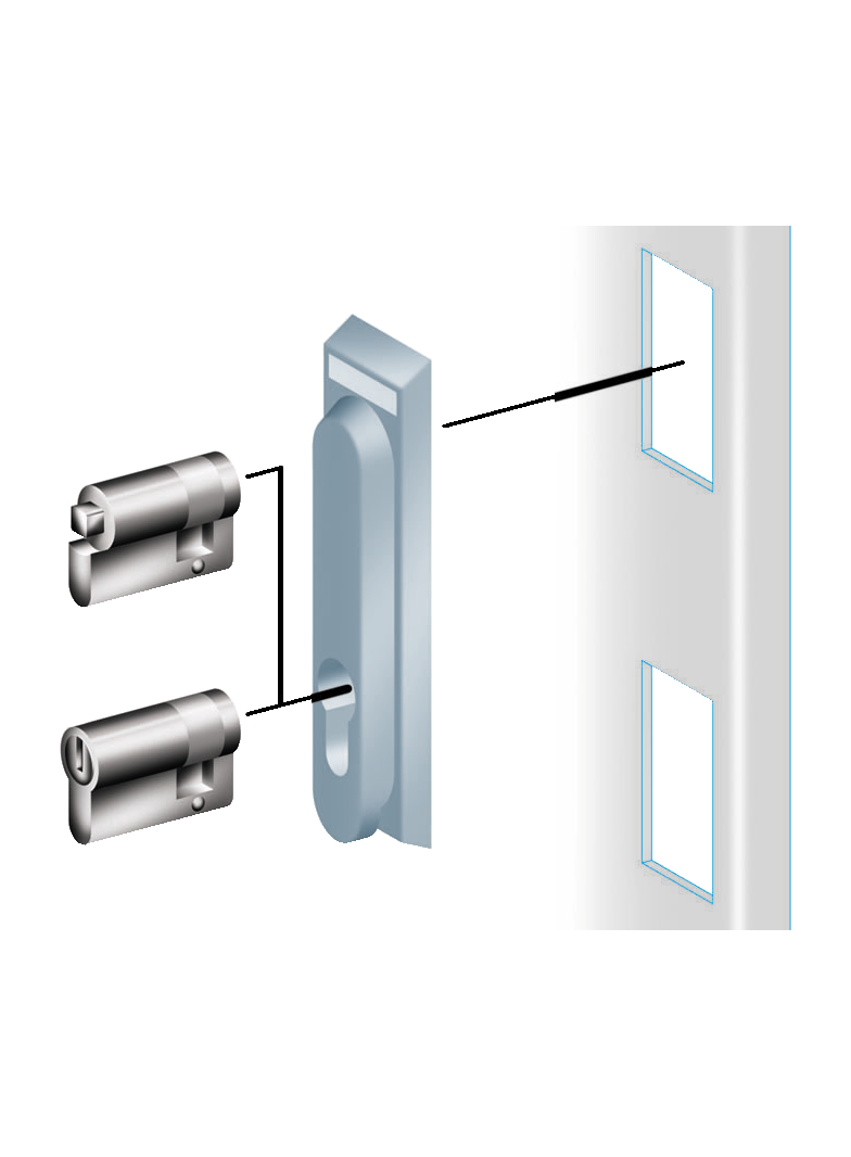 Spacial Wkładka dwupiórkowa 5mm do zamka z klamką SFX, SMX