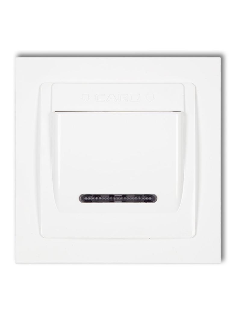 DECO Łącznik hotelowy z ramką uniwersalną pojedynczą z tworzywa DECO biały