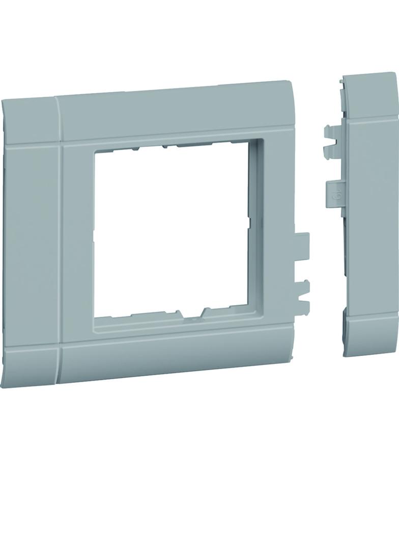 tehalit.WA Maskownica 80mm 1-krotna 50x50mm PC-ABS bezhalogenowy lakier alu GR0800BLAN HAGER