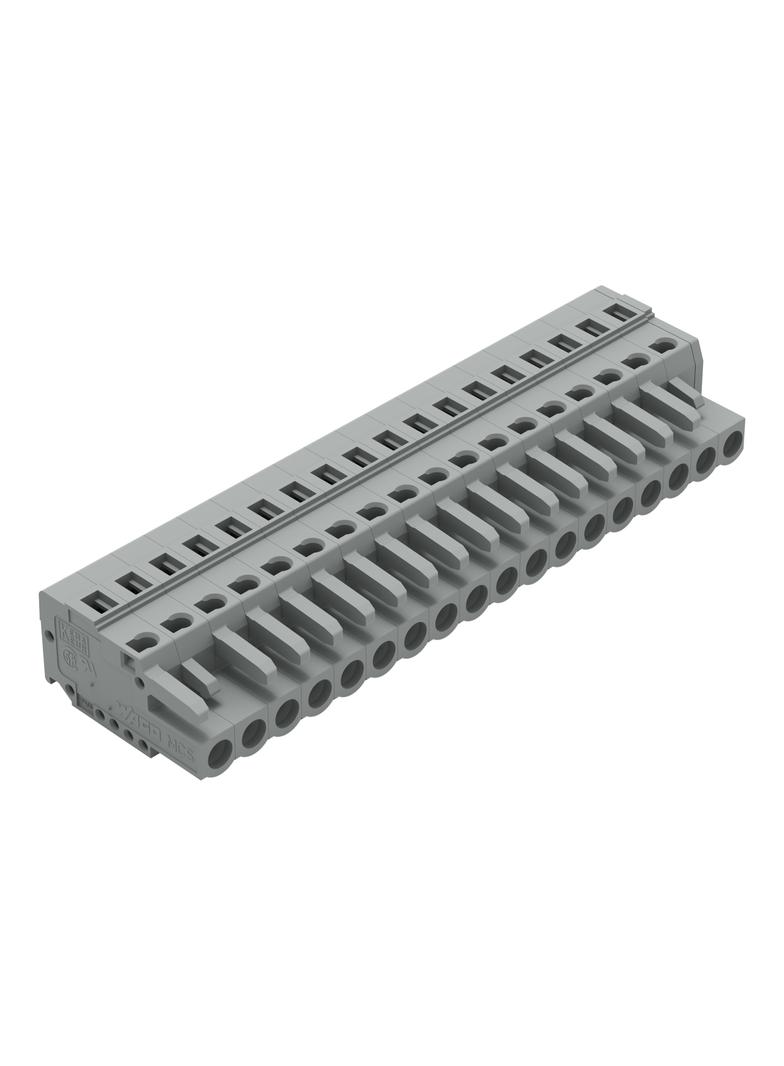 MCS-MIDI Classic gniazdo 18-bieg. szare raster 5 mm /25szt./ WAGO