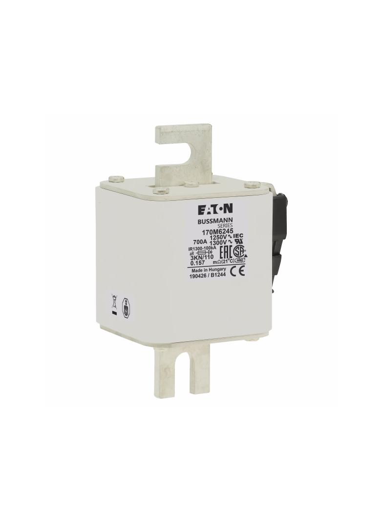 FUSE 700A 1250V 3KN/110 AR CU Wkładka szybka 700A AC 1250V rozmiar 3 76x92x139 mm aR DIN I 170M6245