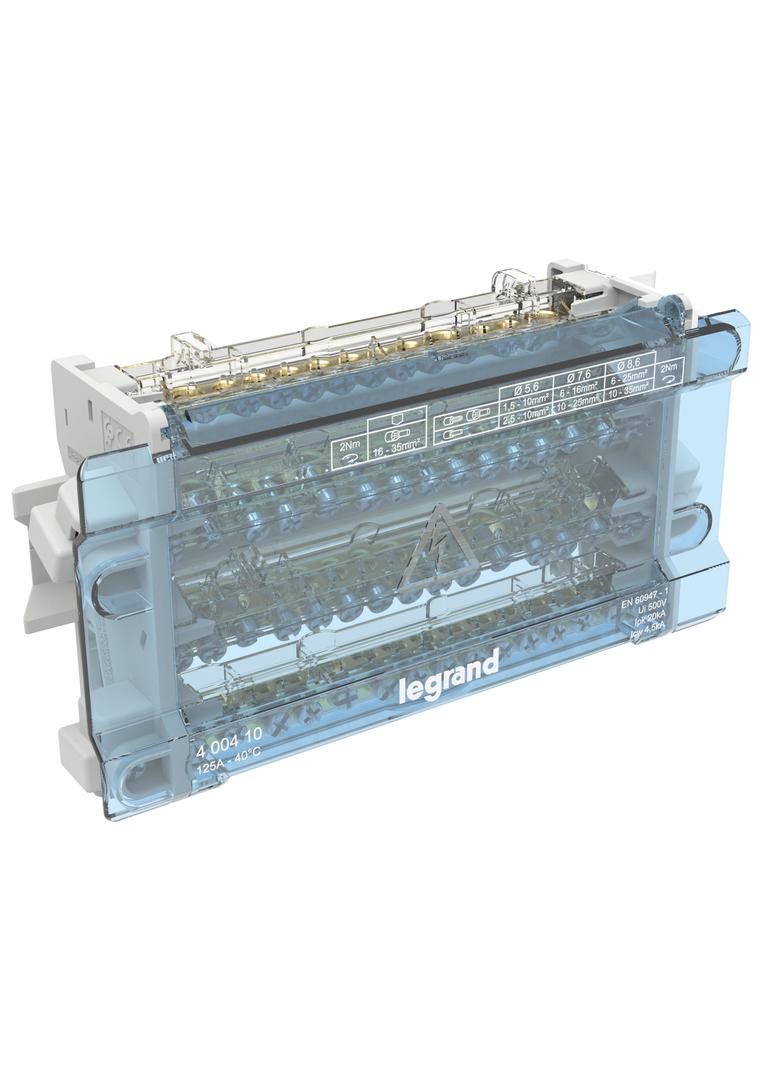 Modułowy Blok Rozdzielczy 10M 4P 125A - 15 Zacisków 400410 LEGRAND