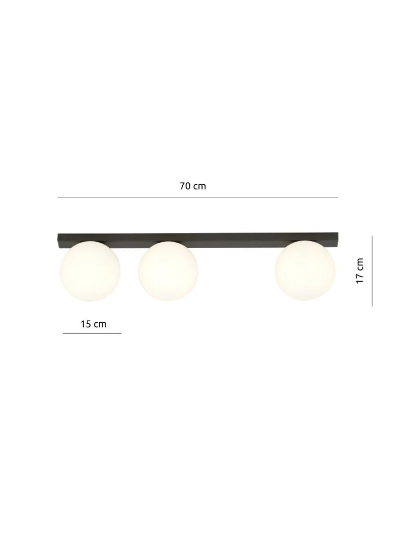 Emibig plafon Fit 3 3xE14 czarno/biały 1124/3