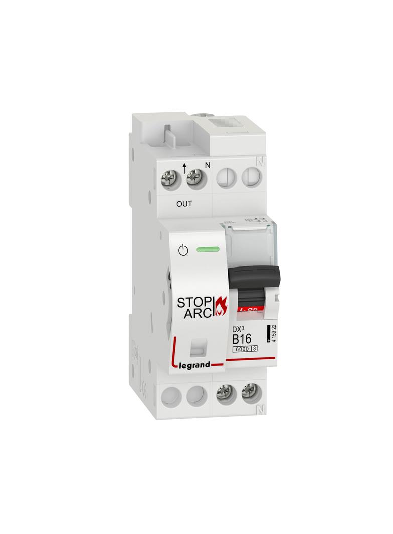 DETEKTOR ZWARĆ ŁUKOWYCH DX3 STOP ARC ZINTEGROWANY Z WYŁĄCZNIKIEM NADPRĄDOWYM 1P+N 6000A B16, Legrand