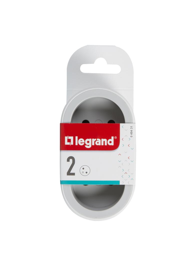 ROZGAŁĘŹNIK 2X2P+Z FRONTOWE - BIAŁY/JASNOSZARY, Legrand