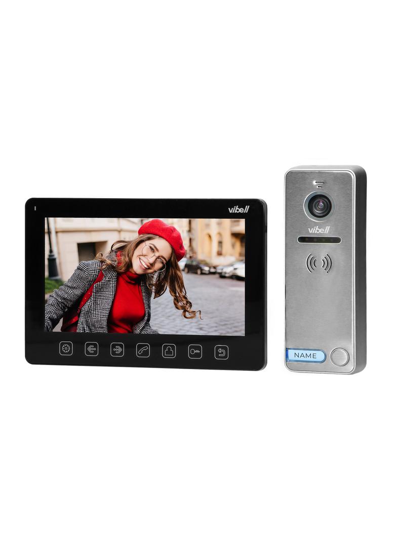 Zestaw wideodomofonowy bezsłuchawkowy kolor LCD 7" menu OSD sterowanie bramą czarny NOVEO OR-VID-EX-