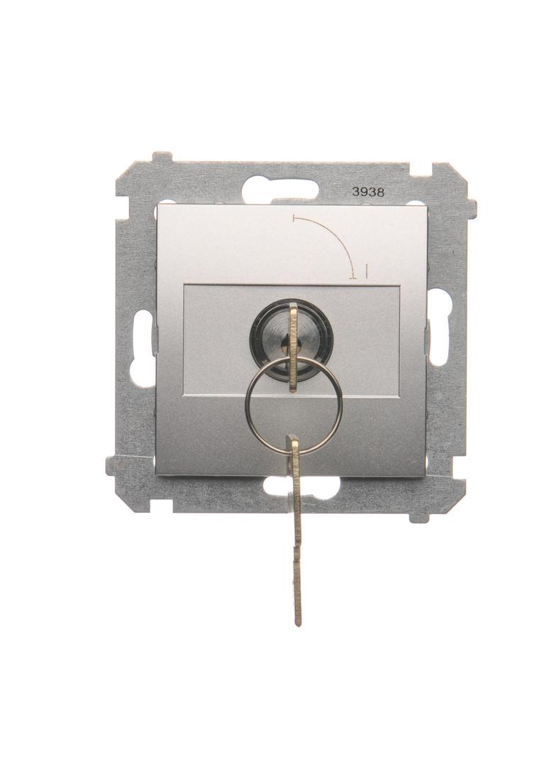 Łącznik na kluczyk pojedynczy jednobiegunowy 2 pozycyjny /0-I/ styk 1Z 5A 250V DW1K.01/43 KONTAKT