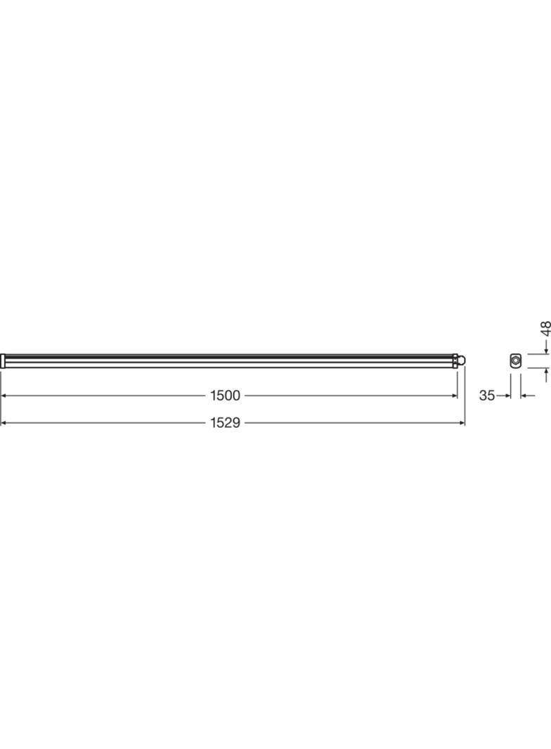 Oprawa DAMP PROOF LED SLIM VALUE 1500 50W 6500K IP65