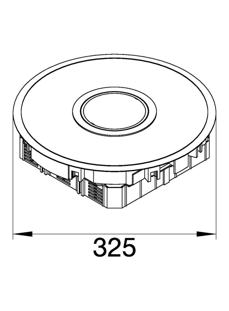 tehalit.VE-EE Podł punkt zasilania tubus R12 3mm podłoga podniesiona aluminium VANR12003 HAGER