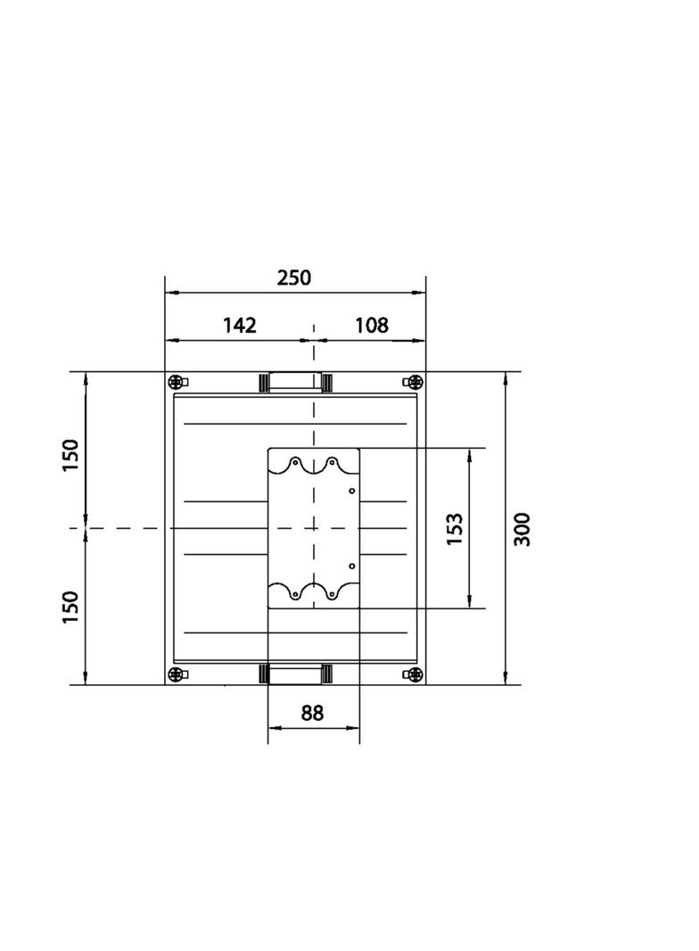 univers N 300x250mm podzespół dla wyłącznika mocy H3+ P250 +napęd silnikowy UK21LH1M HAGER