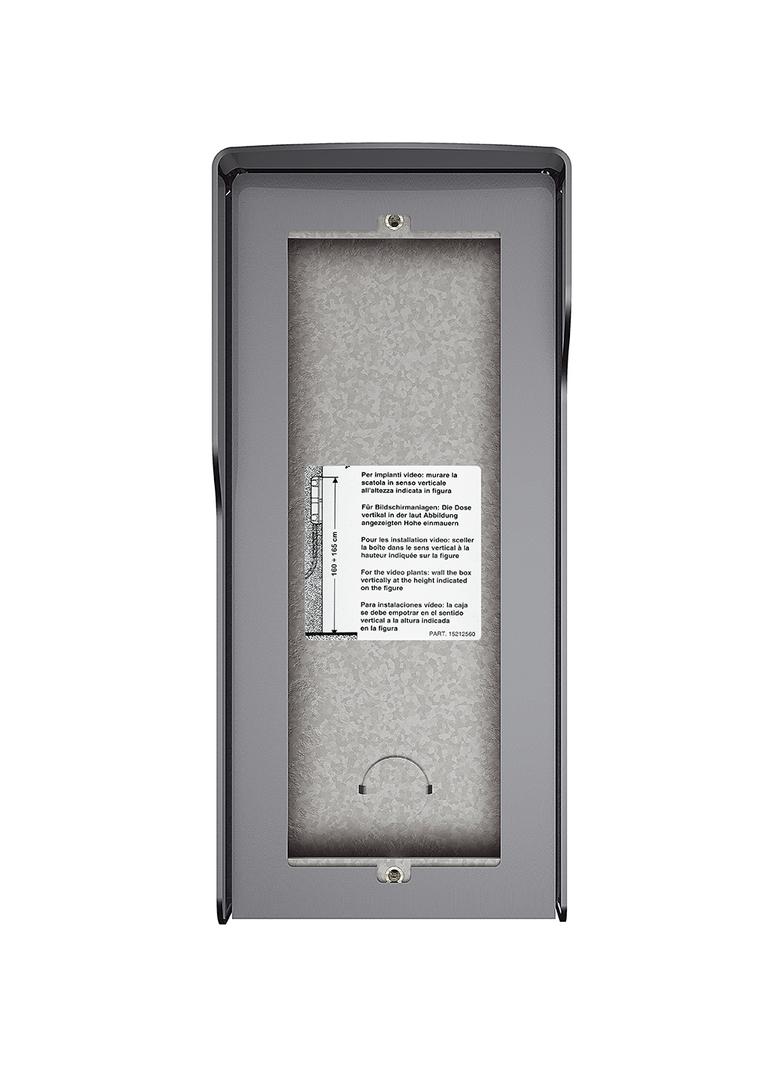 Obudowa natynkowa z daszkiem do paneli Sfera - 3 moduły - Stalowoszara, Bticino