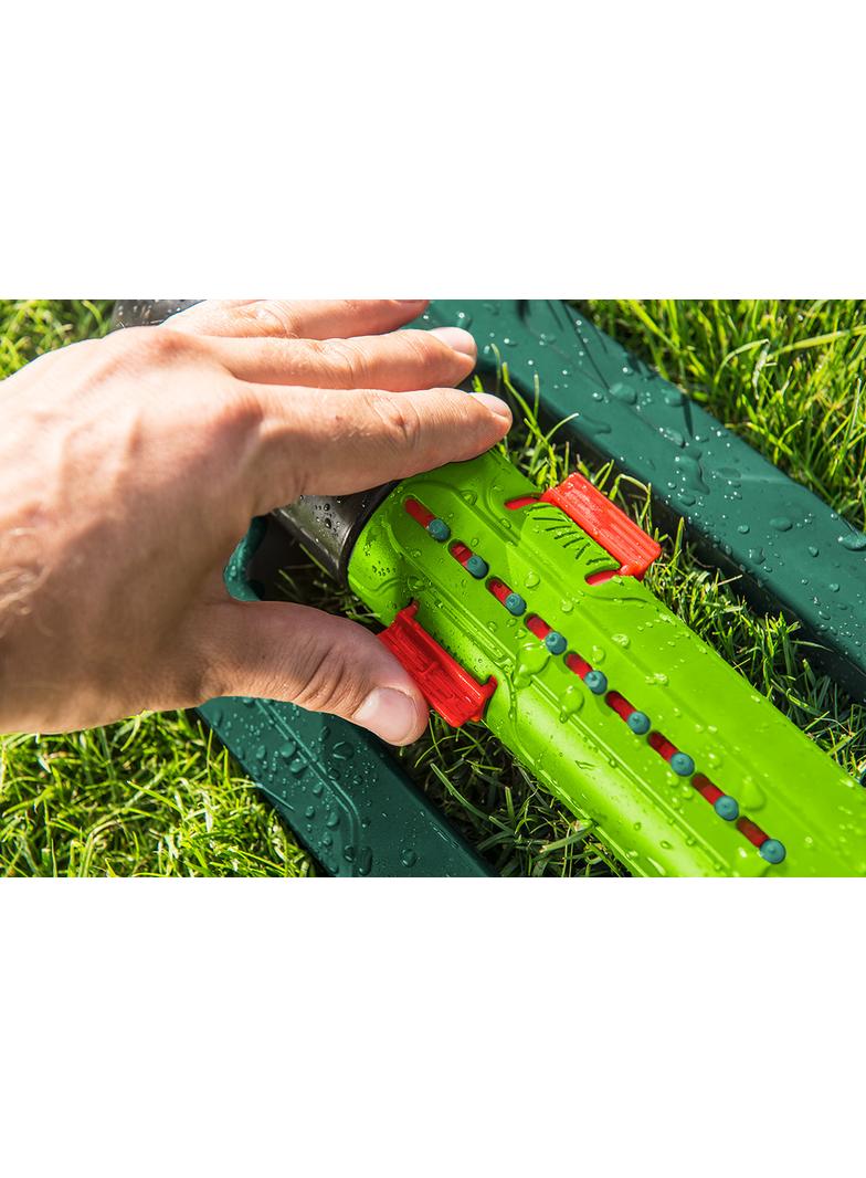 Zraszacz oscylacyjny, powierzchnia zraszania do 418 m2, 18 dyszy zraszających