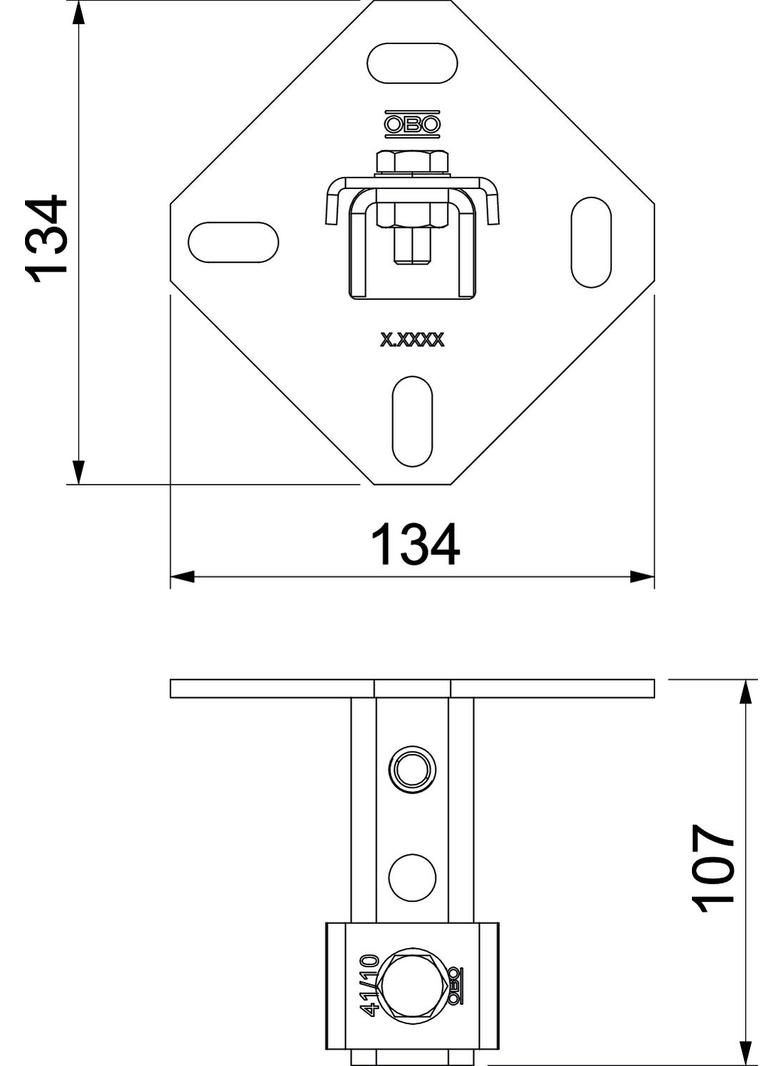 WBDHE 41 V2A, Uchwyt ścienny