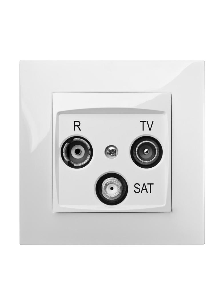 CARLA gniazdo R-TV-SAT 10dB   białe