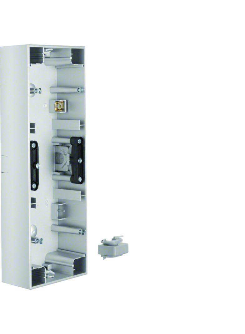 BERKER K.5 Puszka natynkowa potrójna pozioma aluminium 10537003 HAGER