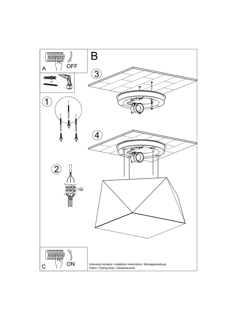Sollux Plafon HEXA 25 biały SL.0686