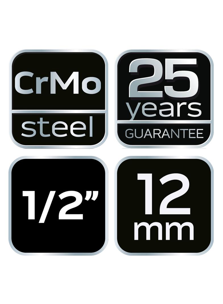 Nasadka udarowa 1/2" długa, 12 x 78mm , Cr-Mo